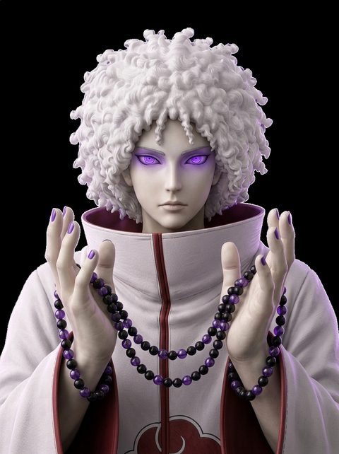 Ilustração do avatar do blog: personagem de anime de cabelo branco e olhos violeta